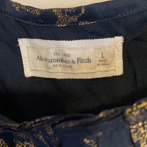 Abercrombie & Fitch Navy and Gold Long Tank - Picture 8 of 9